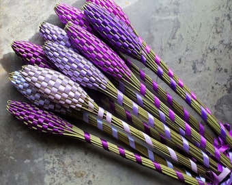 10 Lavender Filled Wands Large 12" Purples Batons Wholesale Handwoven Botanical Floral Decor Hospitality Appreciation Amenities Awards