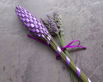 3 Lavender Filled Wands Gift Set of Three Lavenders Large 12"  Woven Batons Floral Home Decor Appreciation Valentines Easter