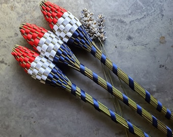 3 Lavender Filled Wands Three USA Flag Colors Large 12 Inch Hospitality Amenities Appreciation Awards Prizes