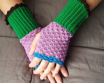 Fingerless Gloves Crochet Pattern PDF Download Quick Easy 6 Hour Project Set 11