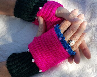 Fingerless Gloves Crochet Pattern PDF Download Quick Easy 6 Hour Project Set 27 Beaded Wristwarmers Small Gifts Illustrated How To