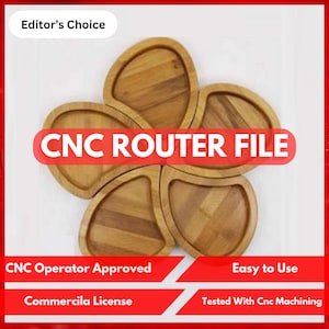 5 Pieces Serving Plate, Nut Tray Cnc Router Files For Wood Tray, Files For Cnc Router, Dxf, Stl, Svg, Cnc Router, Laser Cutter, Engraver