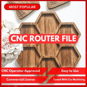 Cnc Router Files For Honeycomb Serving Tray Serving Plate For Kitchen, Nut Tray Wood, Files For Cnc Router, Dxf, Stl, Svg, Cnc Engraver