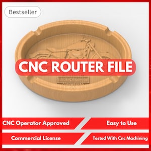 Choppper Ashtray, Cigar Tray Cnc Router Files For Wood Cigarette Tray, Files For Cnc, Dxf, Stl, Svg, Cnc Router, Laser Cutter, Engraver