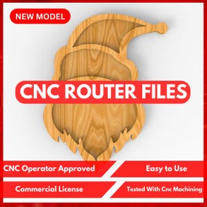 Santa Claus Serving Tray CNC Router Files – Christmas Wooden Serving Board STL Designs, Noel Files For Cnc Router, Dxf, Stl, Svg, Engraver