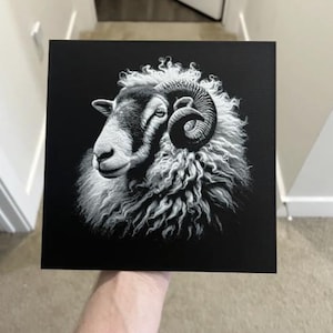 3D picture sheep wall picture art print sheep living room decoration animal motif wall art sheep high-quality art print
