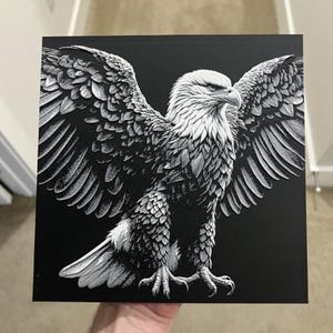 3D picture eagle wall picture art print eagle living room decoration animal motif wall art eagle eagle high-quality art print