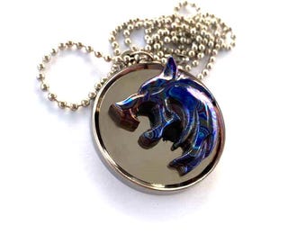Medallón de lobo de Witcher: collar de cosplay inspirado en Geralt