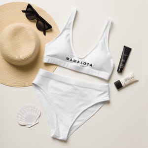 MAMASOTA High-Waisted Bikini, Stylish Retro Swimwear for Women, Perfect Beachwear for Summer Vacation Gift