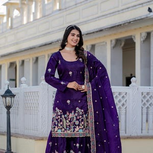 Gold Crush Palazzo Set, Embroidered Palazzo Suit, Indian Party Wear, Traditional Wedding Outfit, Ethnic Wear Anarkali Suit, Navratri Dress
