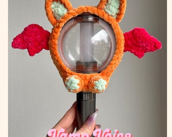 PDF PATTERN ENG Enhypen Kpop Lightstick Engenebong Crochet Cover inspired by Vamp Voice Bat Keychain