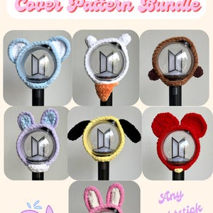 PDF Pattern ENG BTS Lightstick Armybomb Any Version BT21 Crochet Cover Bundle