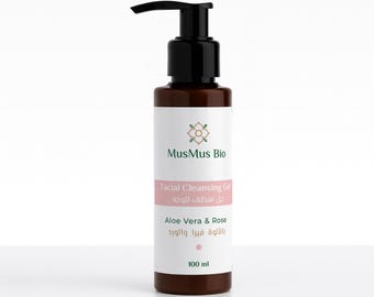 Ansiktsrengöringsgel: Mild ros och aloe vera - Naturlig återfuktande tvätt
