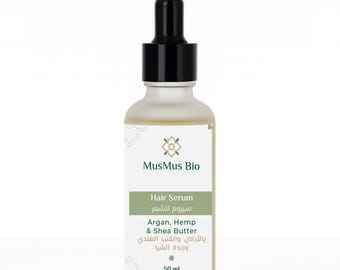 Argan Hemp Hair Serum, Shea Butter Nourishing Oil (50ml)