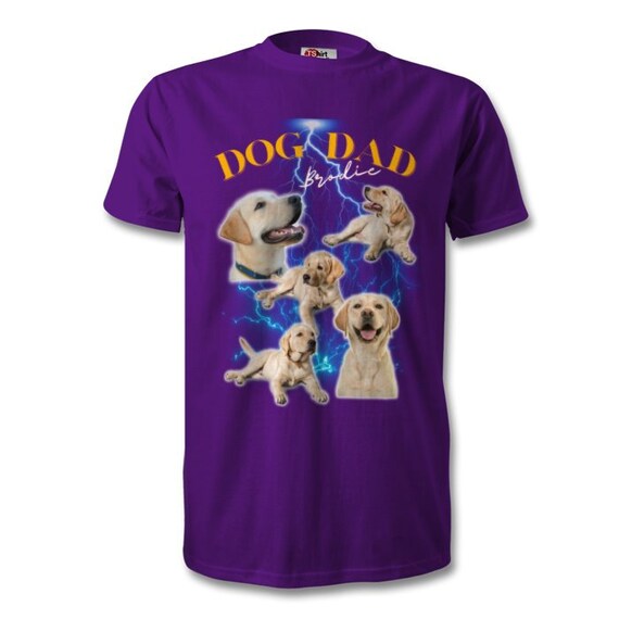 Custom Dog Dad T Shirt. Unisex Bootleg Rap Shirt. Retro, Hip