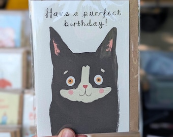 Purrfect birthday cat lover card