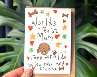 Dog Mum Birthday Card: Illustrated Mother's Day Card