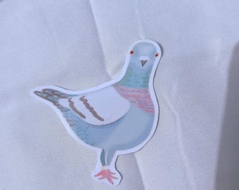 Pigeon sticker - waterproof laminate die cut