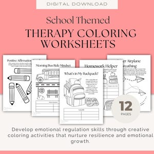 School Based Therapy Worksheets Mindfulness Coping Skills Printable Coloring Pages