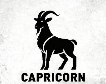Capricorn Lucky Rune Digital Download, Zodiac Success Charm, Sea Goat Prosperity Sigil, Wicca Talisman