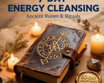 Sacred Energy Cleansing Sigil Kit: Reusable Space Purification Runes+Ritual Guidebook, Spiritual Protection, Instant Negative Energy Removal