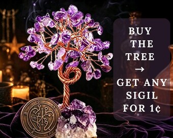 Handmade Amethyst Crystal Tree – Natural Cluster Base with Copper Wire Wrapped