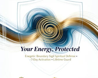 Energetic Boundary Sigil-Digital Protection Shield against Negativity, Spiritual Defense Badge, Protection Sigil, Digital Download