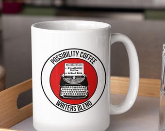 Vintage Typewriter Coffee Mug - Writer's Gift - 15 oz