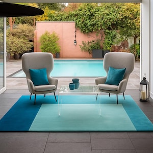 Handmade Woolen Rug, Minimal Modern Rug, Handmade 100% New Zealand Wool Premium Carpet, Handwoven Rug For Living Room 5x8 8x10 9x12