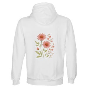 Unisex hoodie with floral print