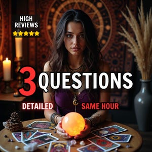 Lecture de tarot en 3 questions, le jour même, consultation psychique, lecture honnête des cartes de tarot, amour rapide, carrière