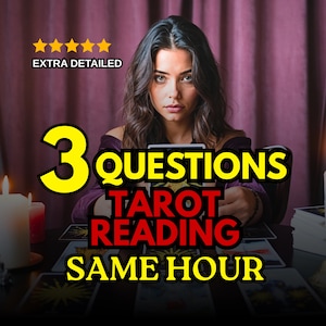 Lettura dei tarocchi con 3 domande, stesso giorno, lettura psichica, lettura onesta dei tarocchi, amore veloce, carriera, intuizione di vita