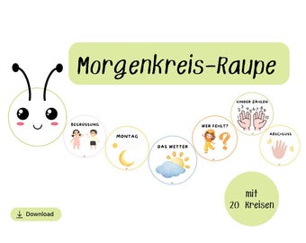 Morning Circle Caterpillar | Morning Circle Kindergarten | Daycare PDF | Daily Routine | Weather | Days of the Week | Circle Center | Preschool | Instant Download