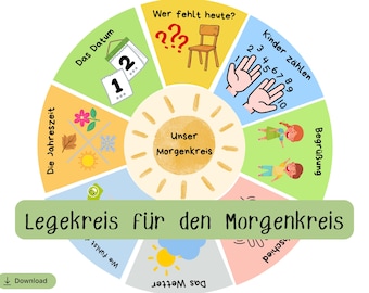 Morning Circle - Kindergarten, Primary School, Nursery - Visualizing Daily Routine - Kindergarten Materials (PDF)