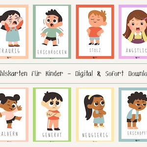 Emotion Cards for Children (PDF) | 16 Emotions + Cover Sheet | Mindfulness & Emotional Development | Daycare Materials