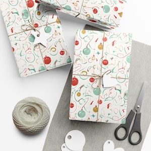 Festive Gift Wrap Papers for Holiday Cheer, Christmas Wrapping, Creative Packaging, Eco-Friendly Wrap, Unique Gift Presentation, Baubles
