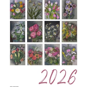 Flowers Calendar 2026 A3