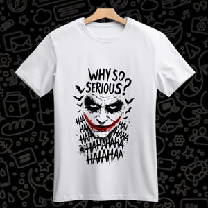 Joker Why So Serious Graphic T Shirt For Men And Women Vintage Comic Style Villain Artwork Round Neck Casual Cotton Tee