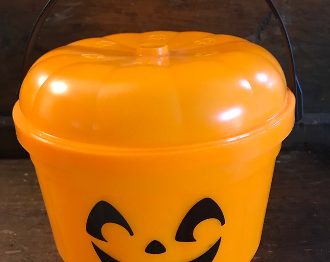 Vintage Mcdonalds Halloween Pumpkin Happy Meal Treat Bucket Etsy