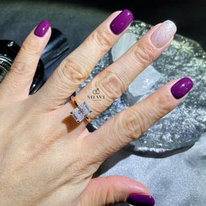 Princess Cut Solitaire Engagement Ring Minimal Prong Set Elegant Promise Jewelry