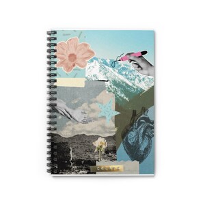 Artistic Spiral Notebook - Collage Design for Creatives, Journal, Sketchbook, Gift for Artists, Writing, School Supplies