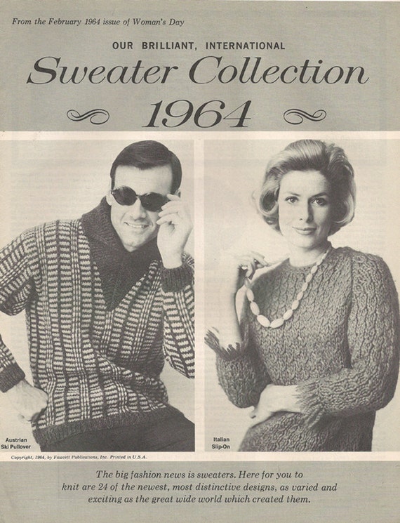 Midcentury Knitting Patterns Retro Atomic Modern Women and - Etsy