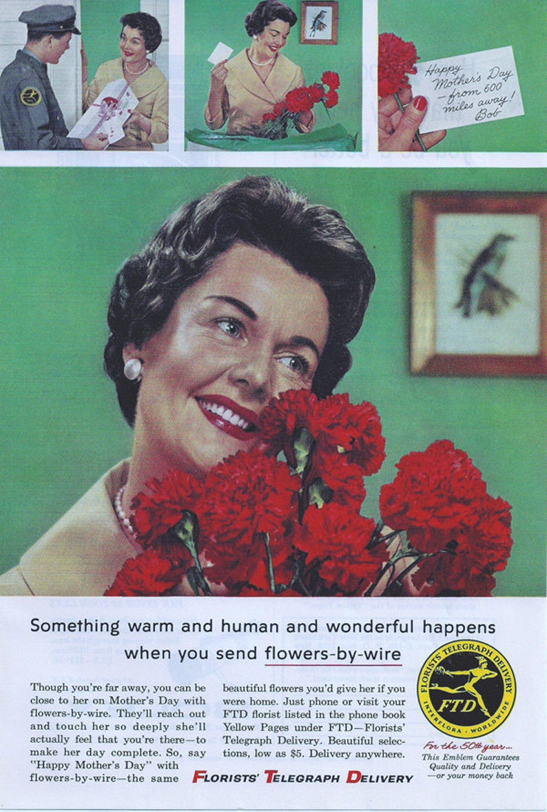 Vintage Housewives AdsJewelry Flowers 1950s 7 x 10 inch 18 x Etsy