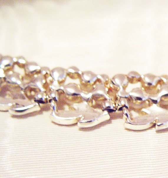 Bridal Midcentury Choker Necklace-White Floral En… - image 4