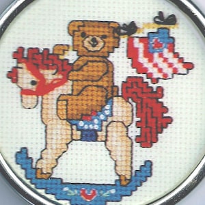 Teddy Bear Mini Sampler- Cross Stitch Ornament Kit- American Patriotic