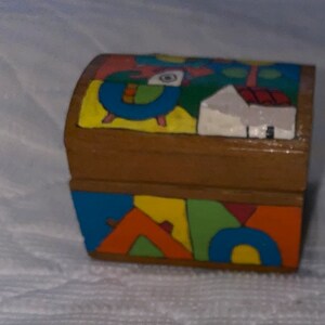 Painted Ring Box Mexican Pattern