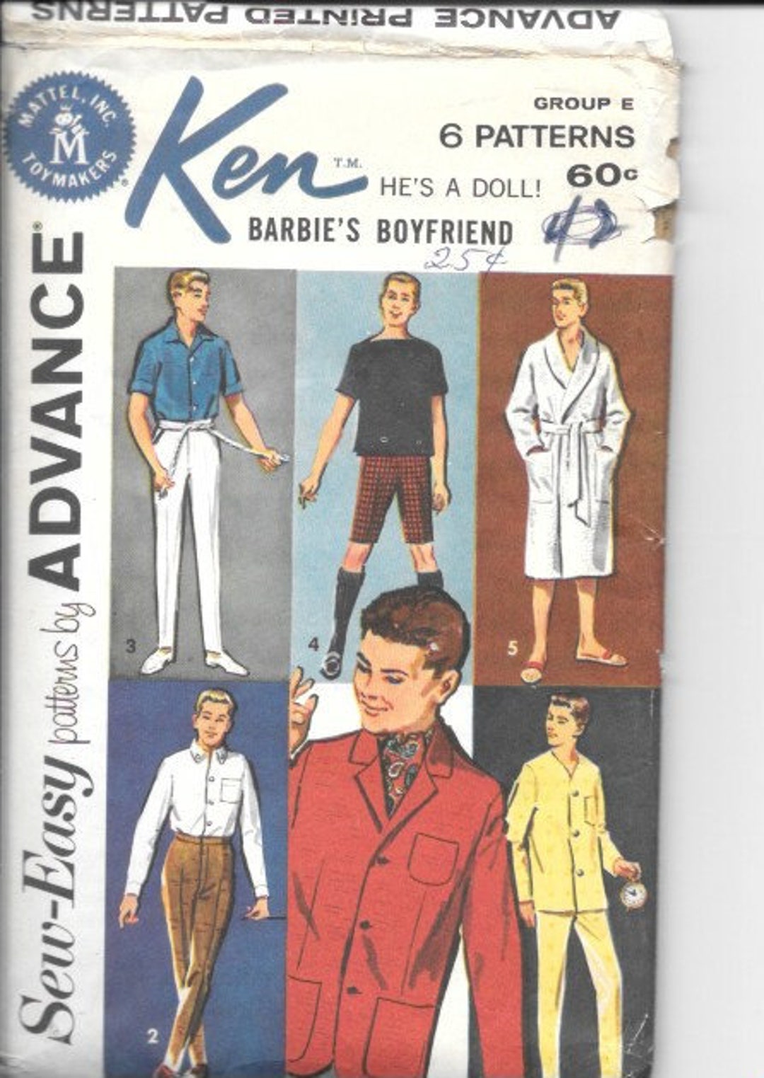 Mattel Vintage Ken Doll Pattern - Etsy