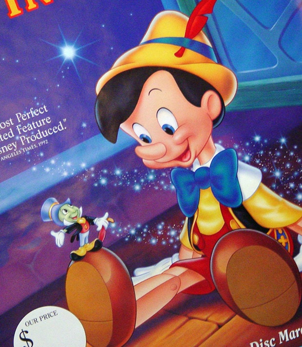70年代 pinocchio ポスター Disney Pinocchio Poster- 1993 Vintage-sale- Collectible- 26