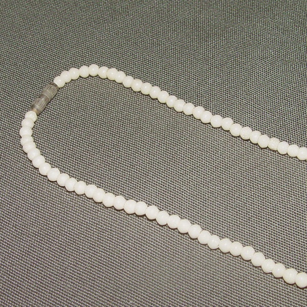 Faux Ivory Necklace- Hippie Boho Chic- Choker Length- 18 inch 46 cm