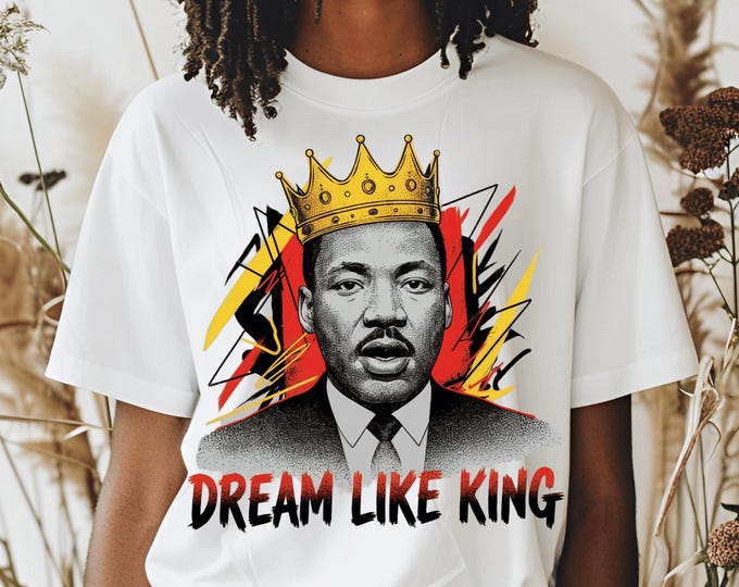 Featured listing image: Black Leader Portrait PNG | Dream Like a King Art (Digital Download)